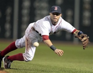 The second baseman for the Boston Red Sox, Dustin Pedroia. Photo Credit: Associated Press, masslive.com